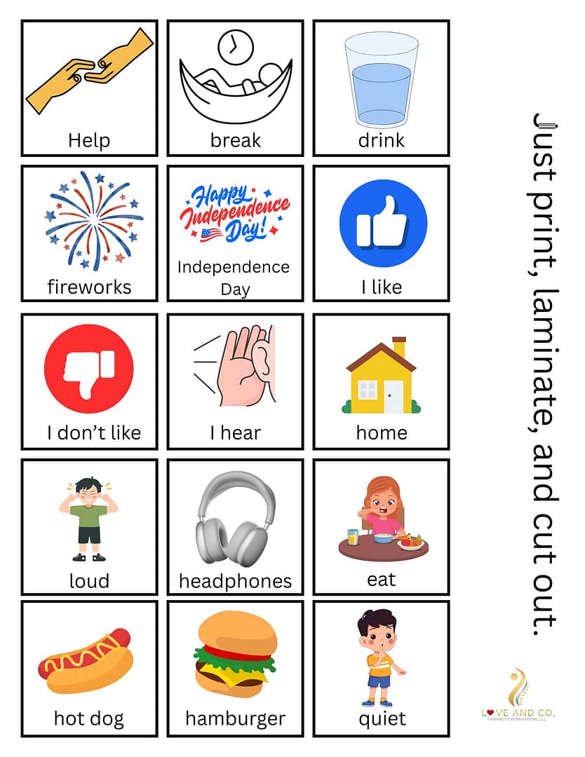 FREE Fourth of July Picture Cards!